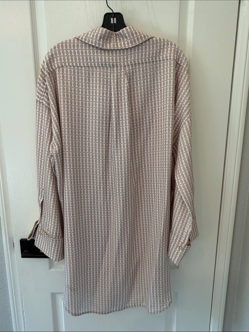 Brand New By Malene Birger Maye Monogram Beige Button-Front Tunic Shirt - Picture 10 of 10